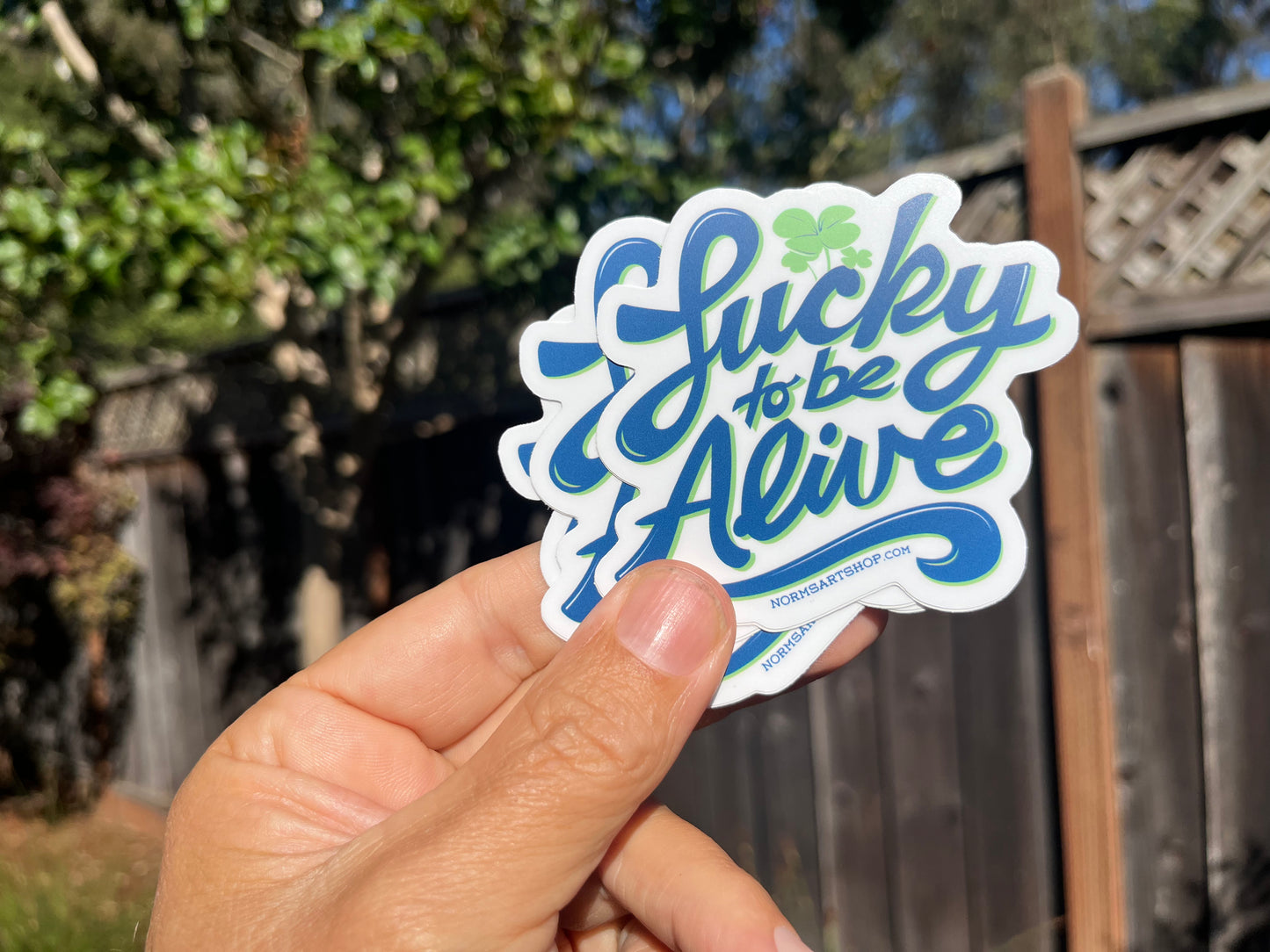 Lucky to be Alive 3" Sticker