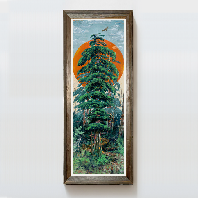 Framed print - "The Mighty Redwood" 12x36