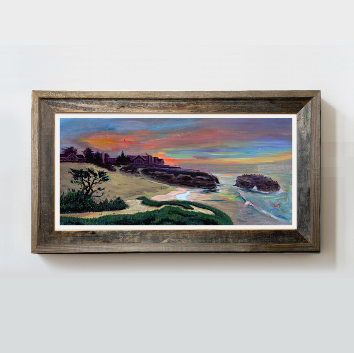 Framed print - "Sunrise at Natural Bridges" 24x12