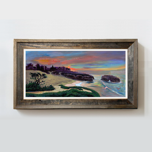 Framed print - "Sunrise at Natural Bridges" 24x12