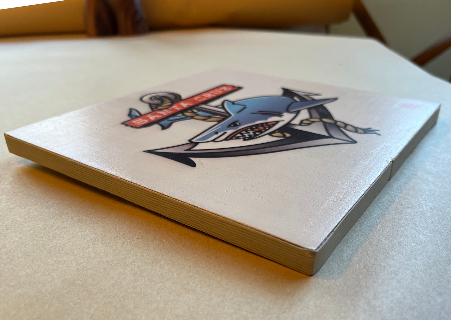 Framed print - "Shark & Anchor" 8x8