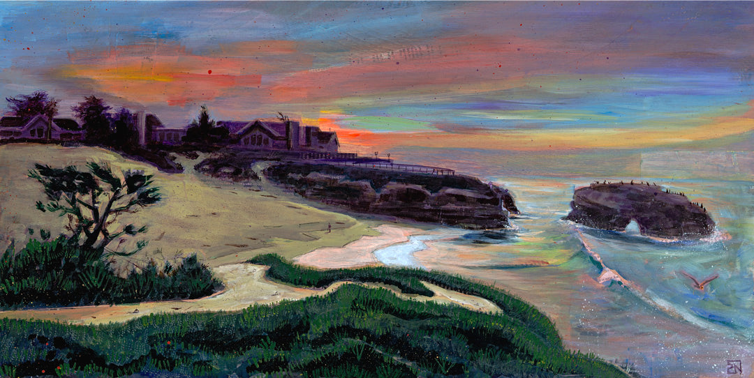 Framed print - "Sunrise at Natural Bridges" 24x12