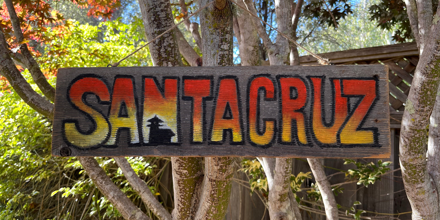 Yard Sign - Santa Cruz with Lighthouse