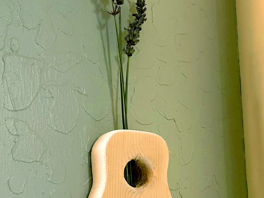 Hand-Carved Wooden Guitar Wall Art by Norm